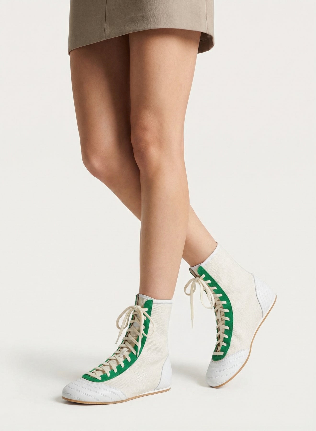 Baskets montantes en cuir - Canvas
