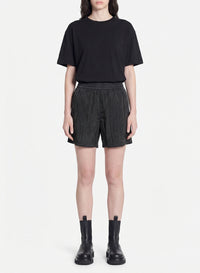 Short à taille haute - Noir