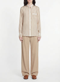 Chemise mao à rayures - Terra