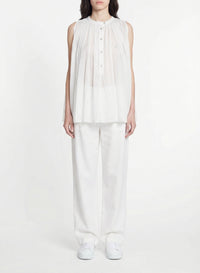 Top en soie - Bianco