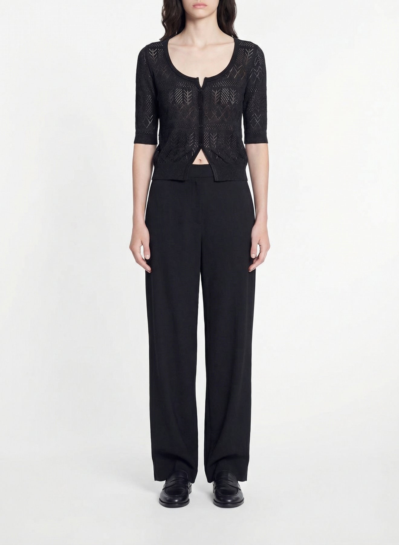 Openwork cardigan - Black