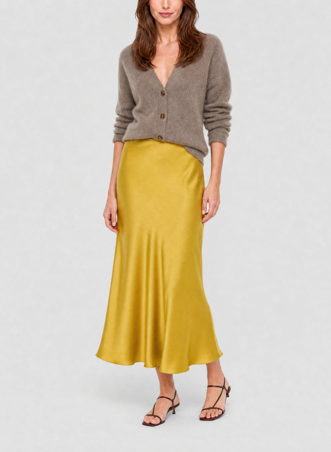 Jupe longue en satin - Saffron