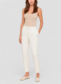 Pantalon élastiqué en laine - Rice