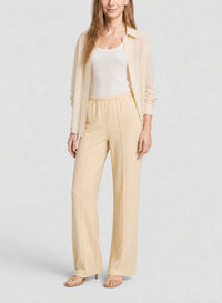 Pantalon évasé à taille élastiquée - Honey