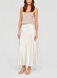 Jupe longue fluide - Cream