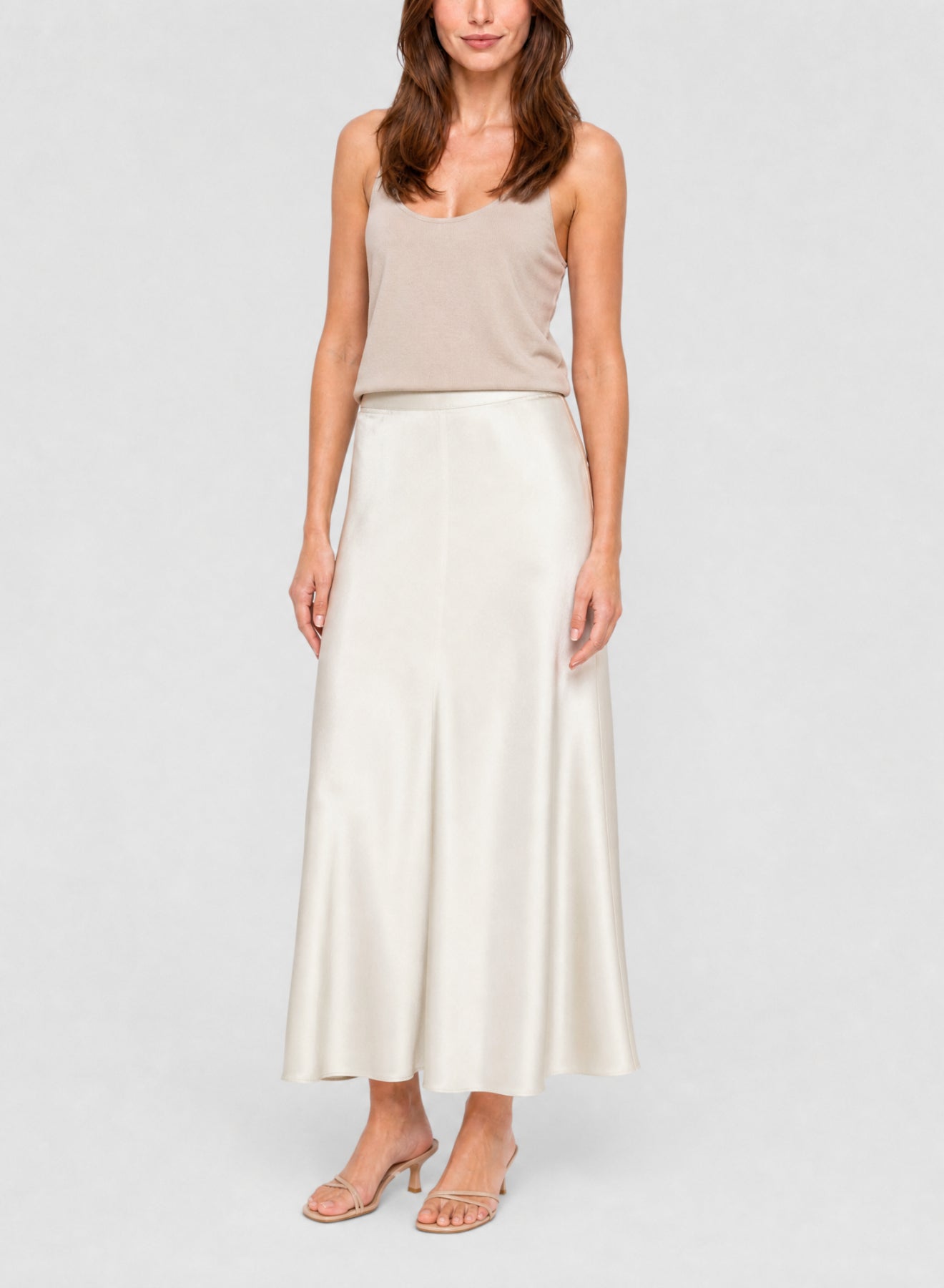 Jupe longue fluide - Cream