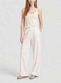 Pantalon torsadé à rayures - Bianco