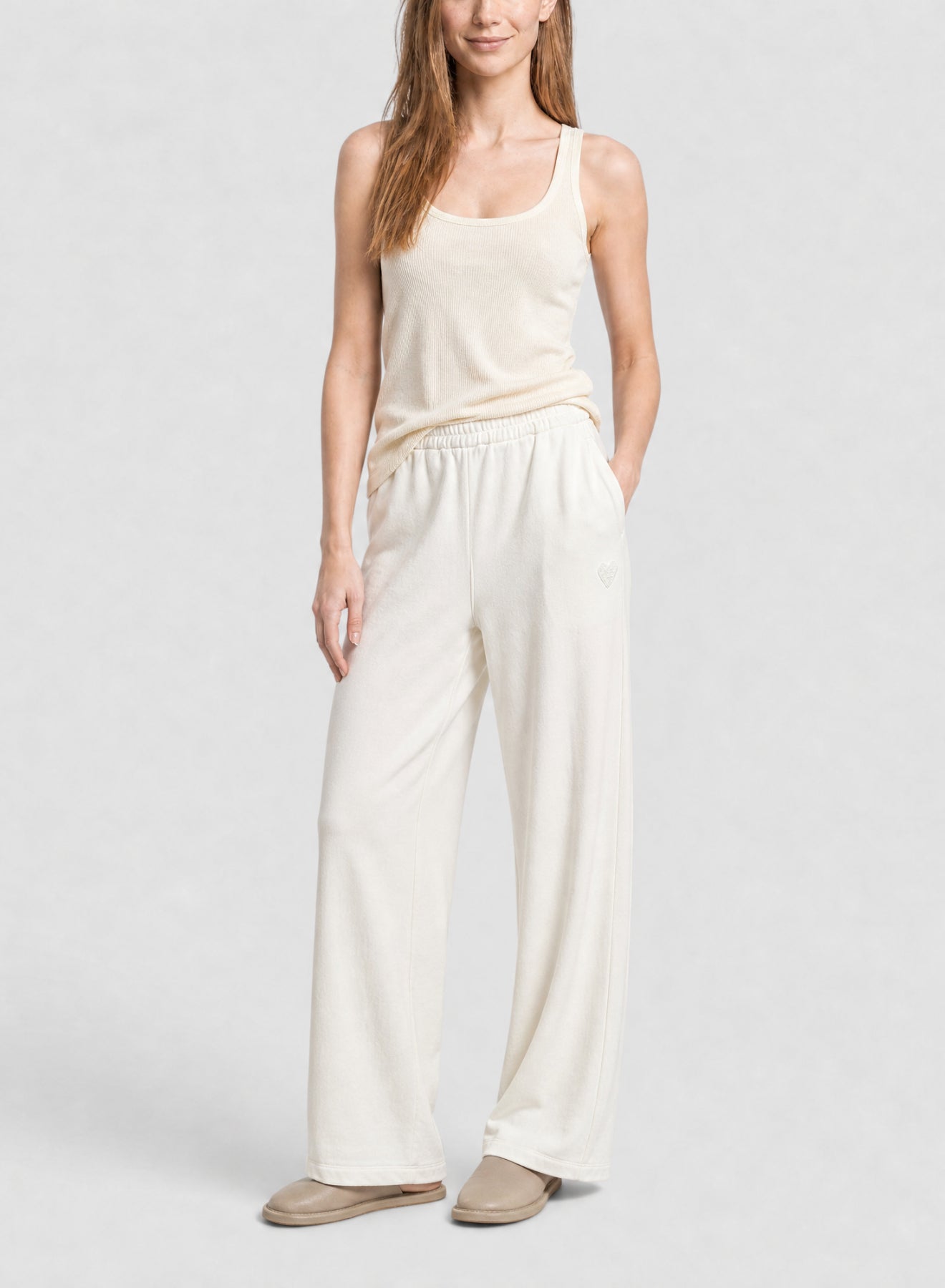 Pantalon torsadé à rayures - Bianco