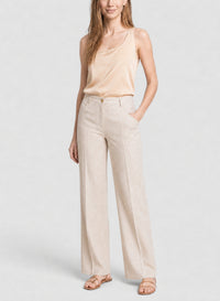 Pantalon 5 poches et lin fil-à-fil - Pesco