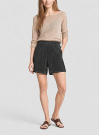 Short à taille haute - Noir