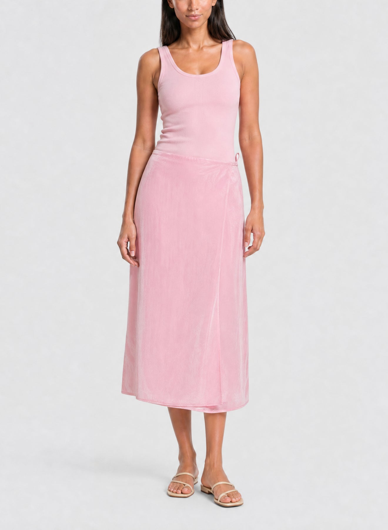 Jupe à taille élastique - Rose