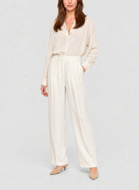 Pantalon taille haute en soie - Giglio
