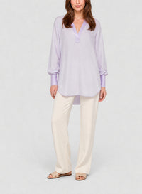 Chemise avec détails en soie mélangée - Lilac