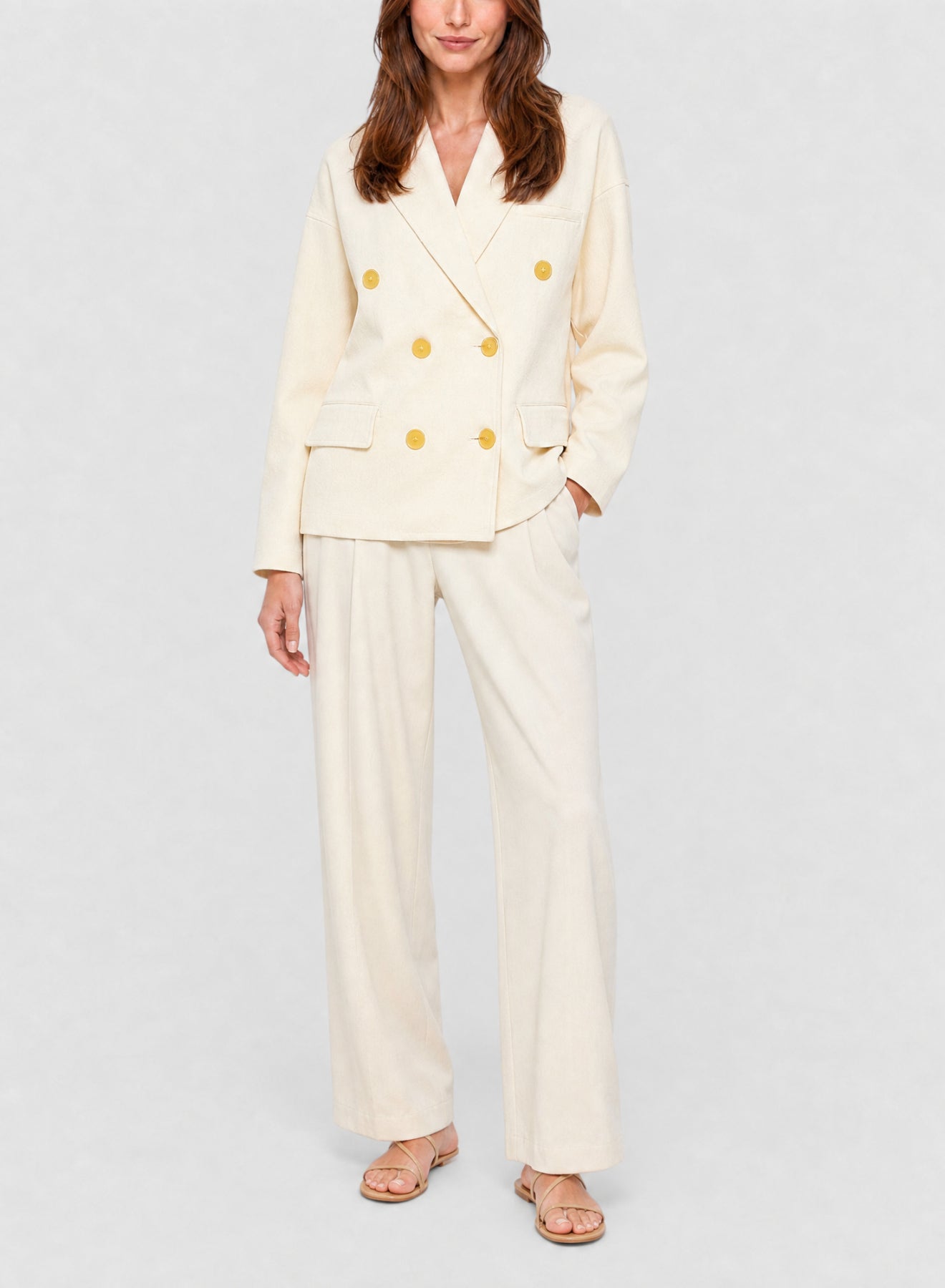 Blazer à double boutonnage - Cream