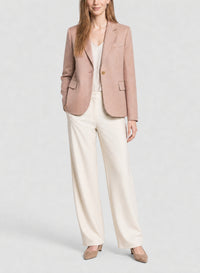 Veste carrée laine - Poudre