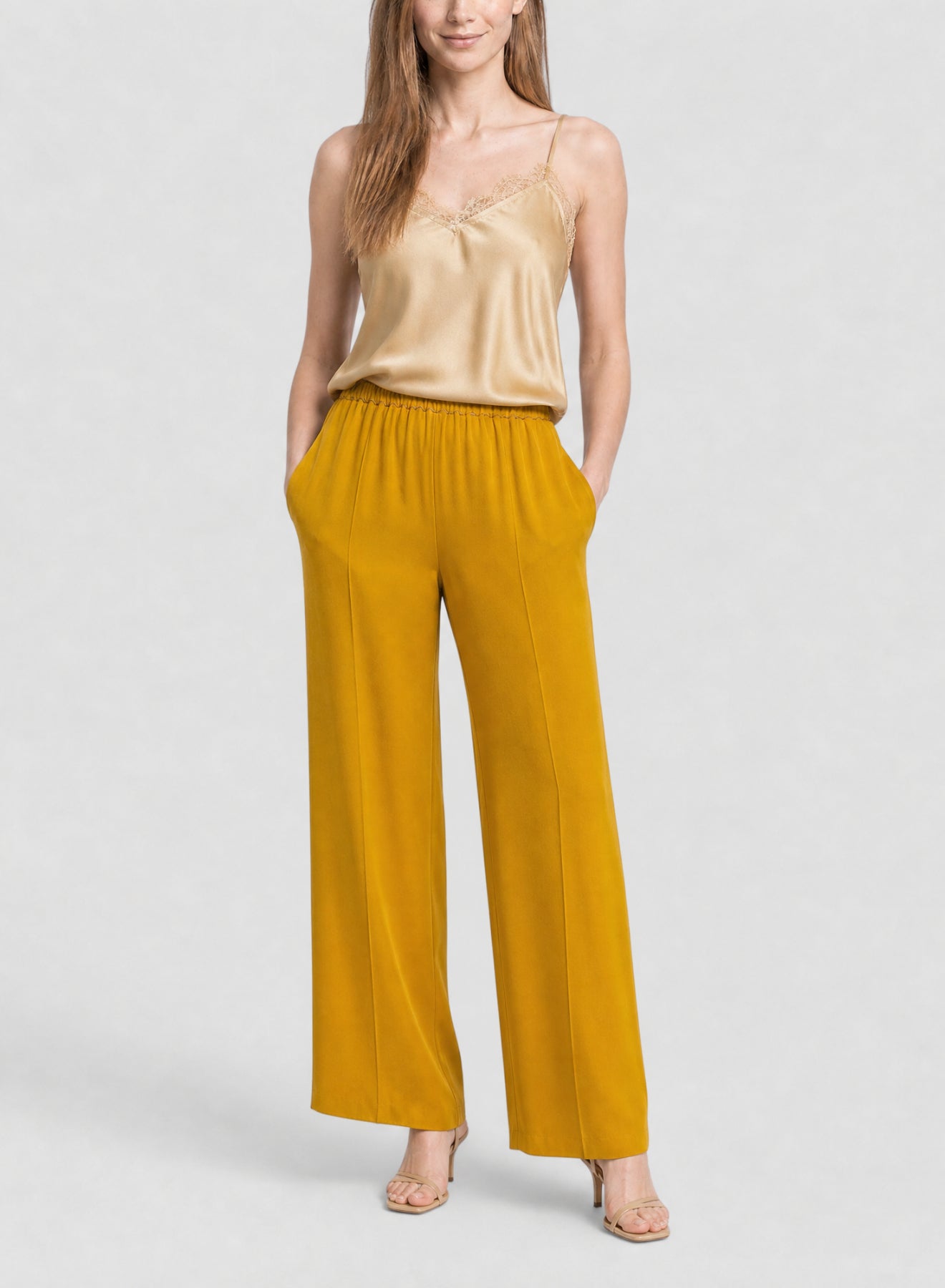 Pantalon de smoking en satin - Ambra