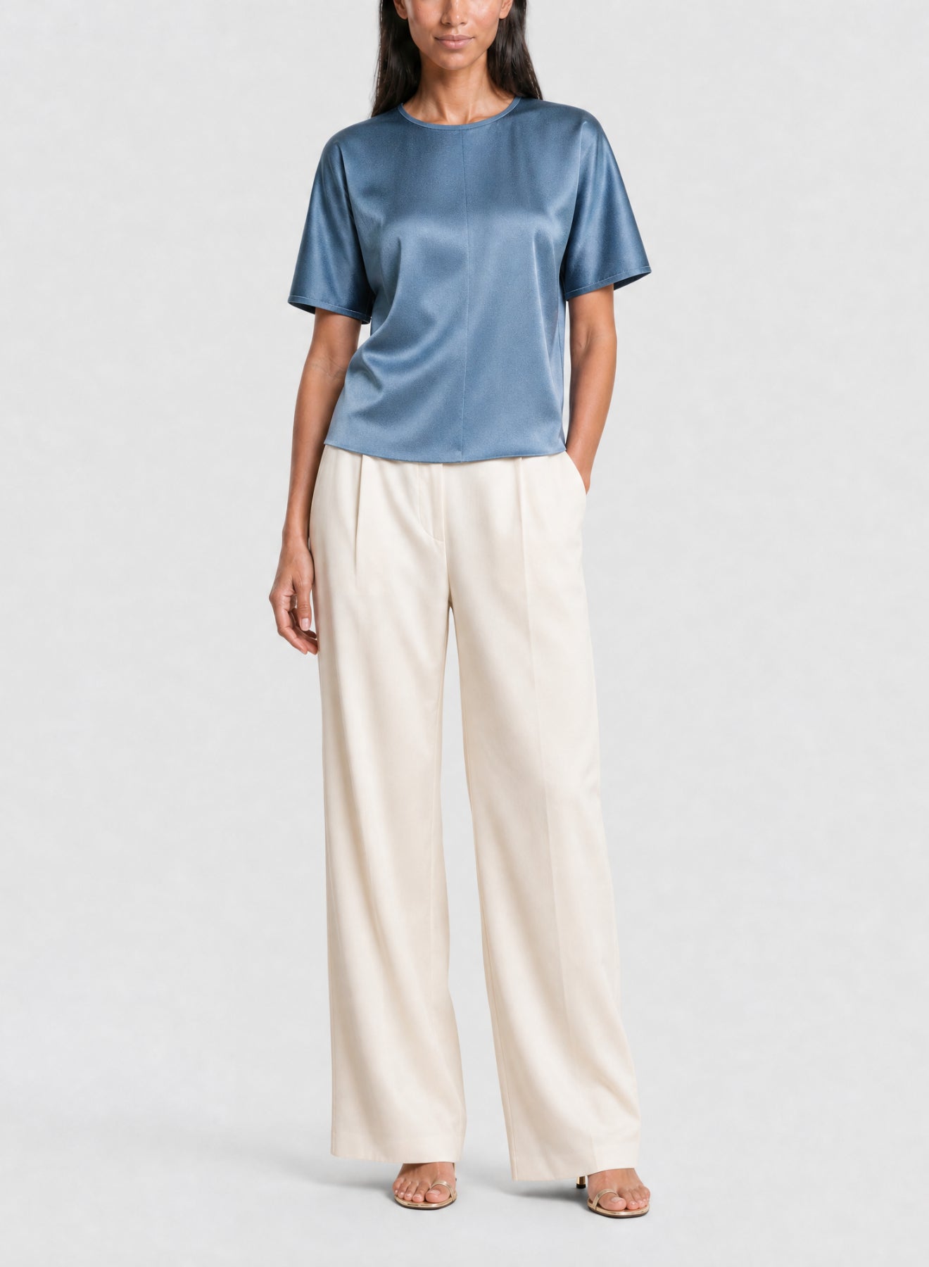 Blouse à manches courtes - Ceruleo
