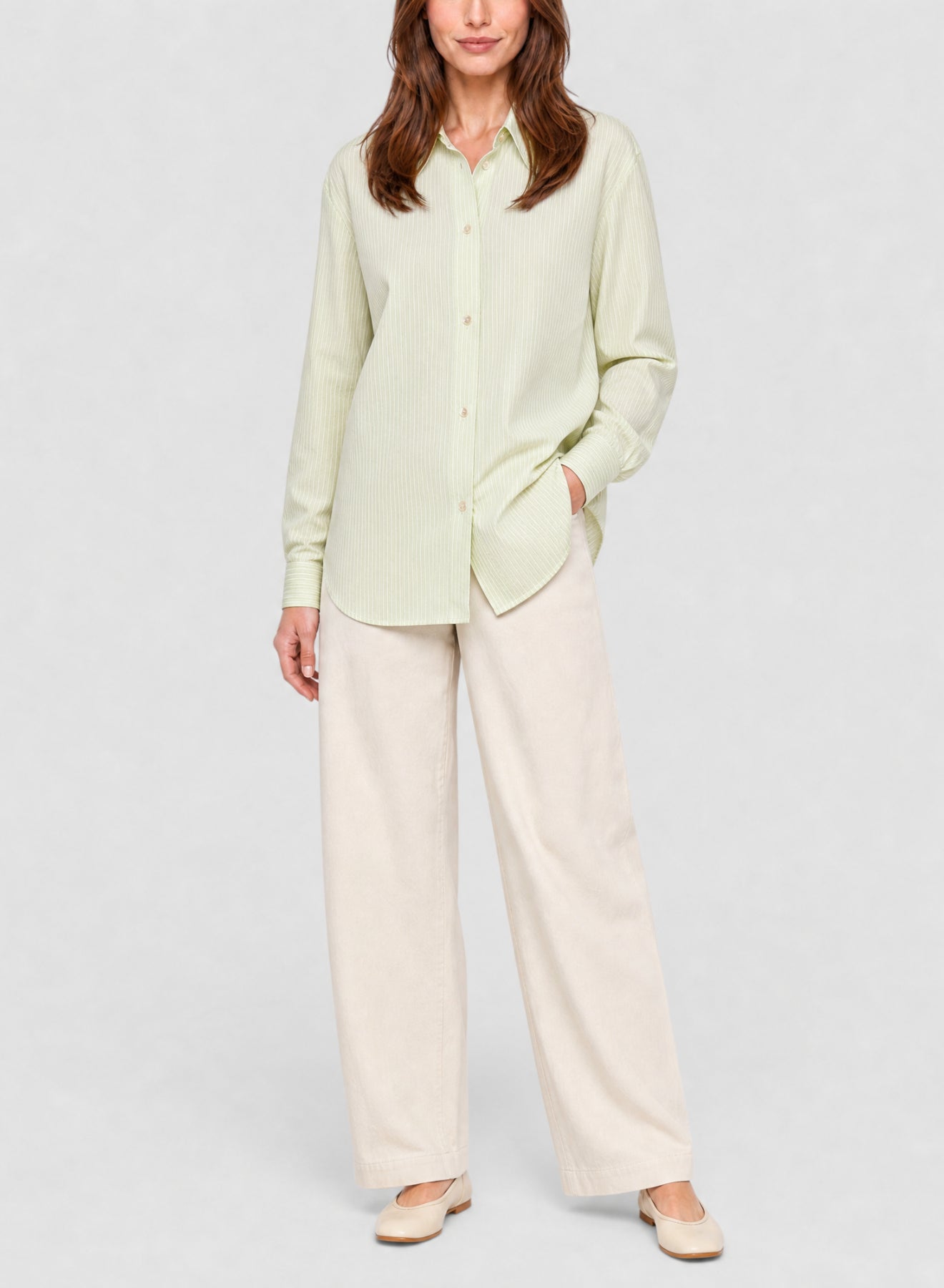 Chemise en coton rayé Froisse - Lichene