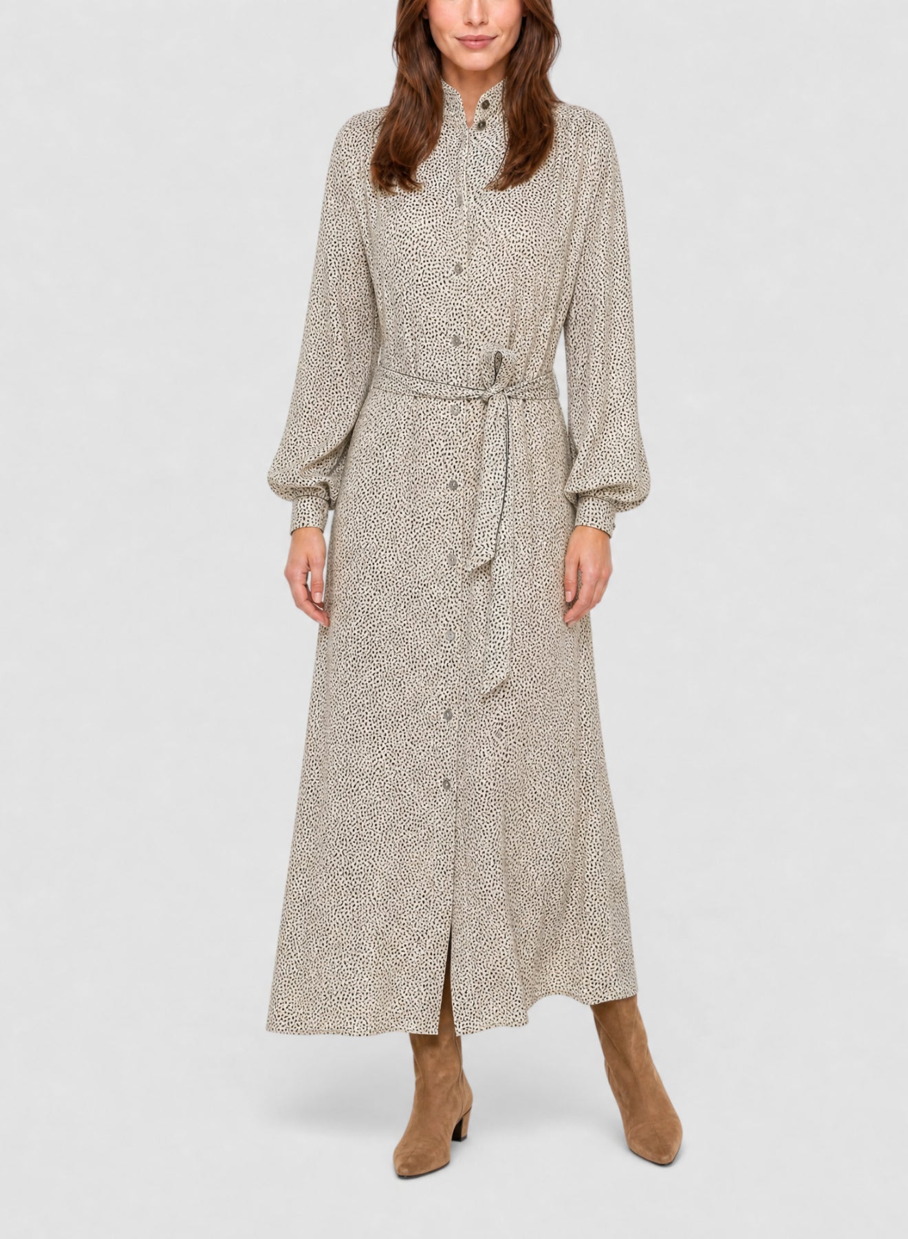 Robe à imprimé Les Petits Pois - Noisette