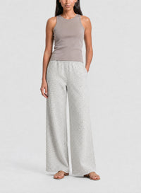 Pantalon large en molleton imprimé Ocelot - Gris