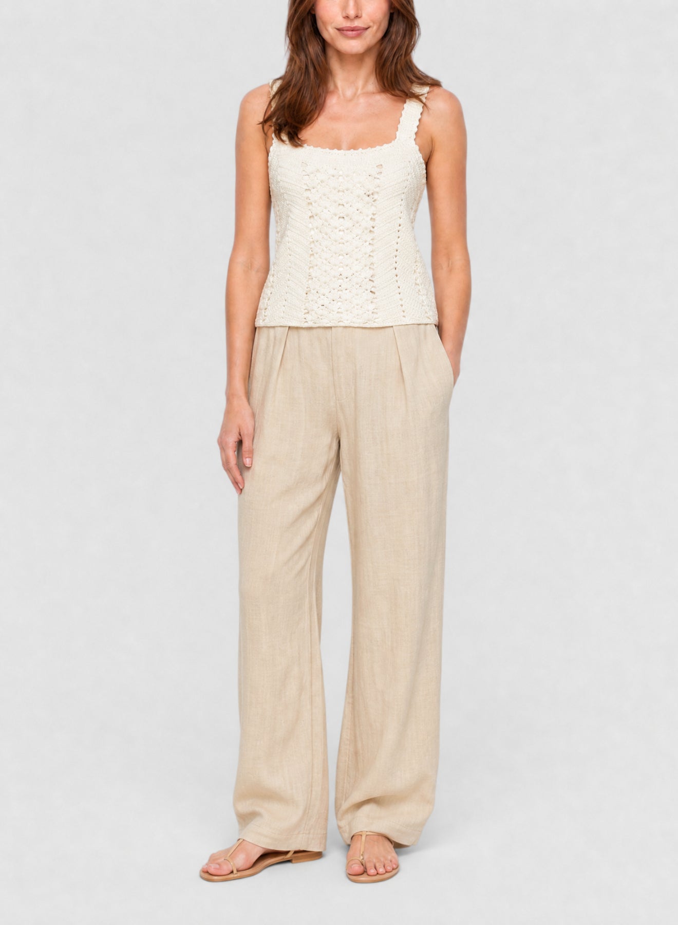 Débardeur bustier en laine au crochet - Giglio