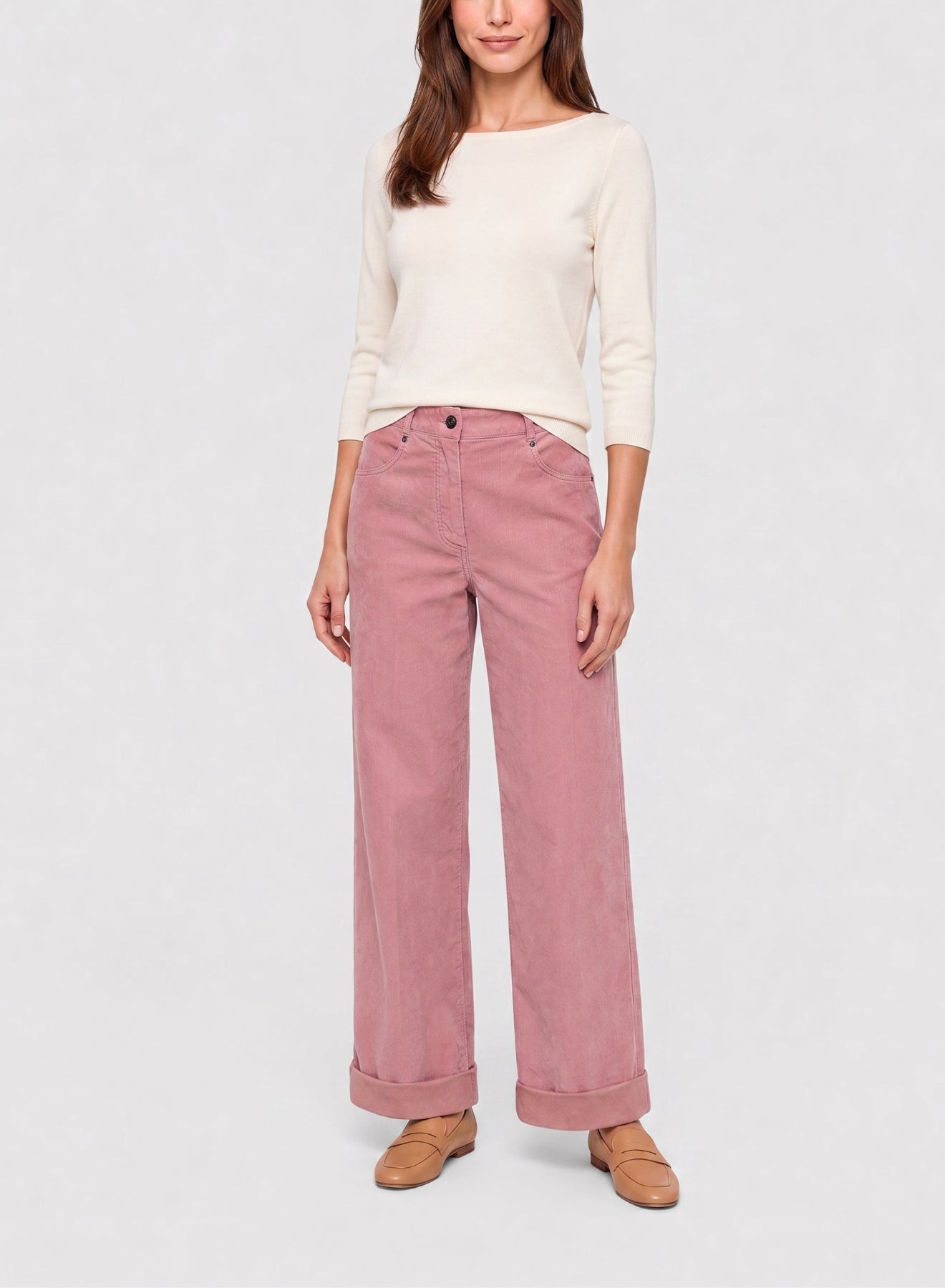 Pantalon 5 poches en coton floqué - Labbra