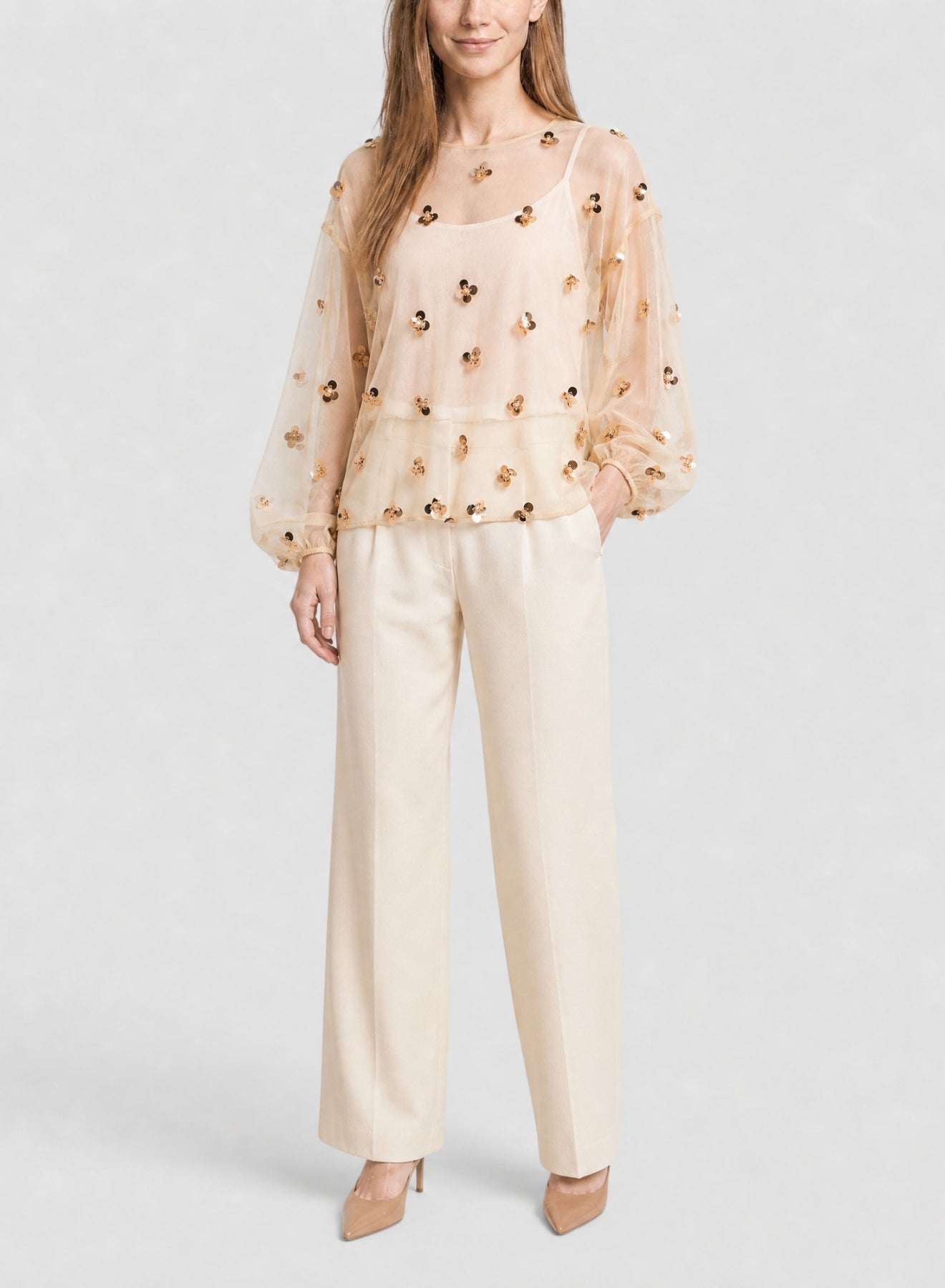 Chemise en velours brodée Petites Étoiles - Honey