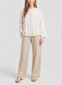Blouse à col rond brodé Mémoires d'Enfance - Borotalco