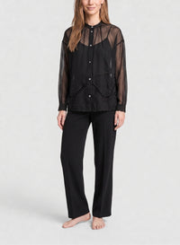 Chemise brodée Mémoires d'Enfance - Noir