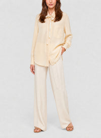 Chemise à nouer en soie mélangée - Honey