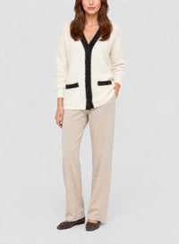 Cardigan bicolore en laine - Neve