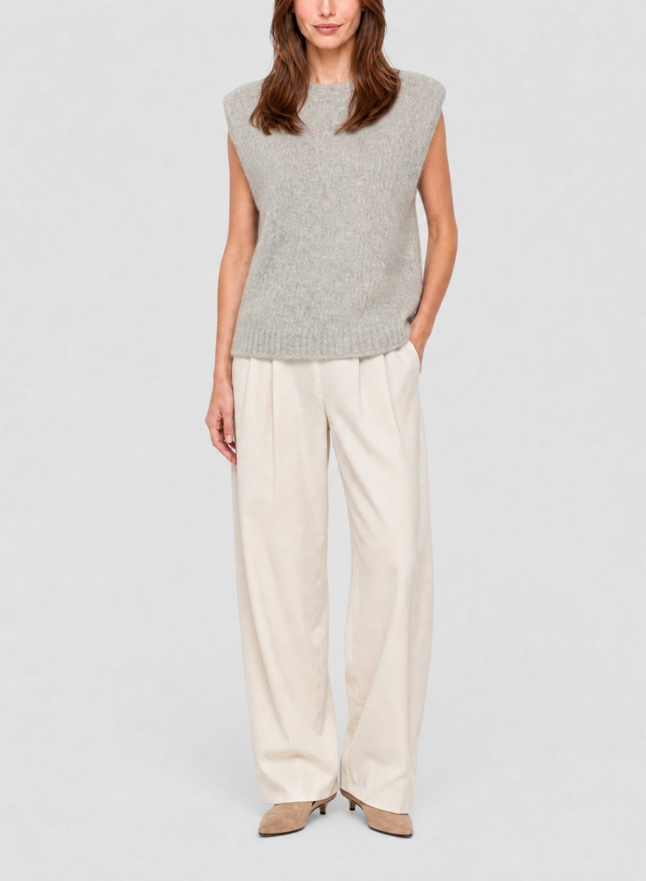 Gilet oversize en laine - Pearl