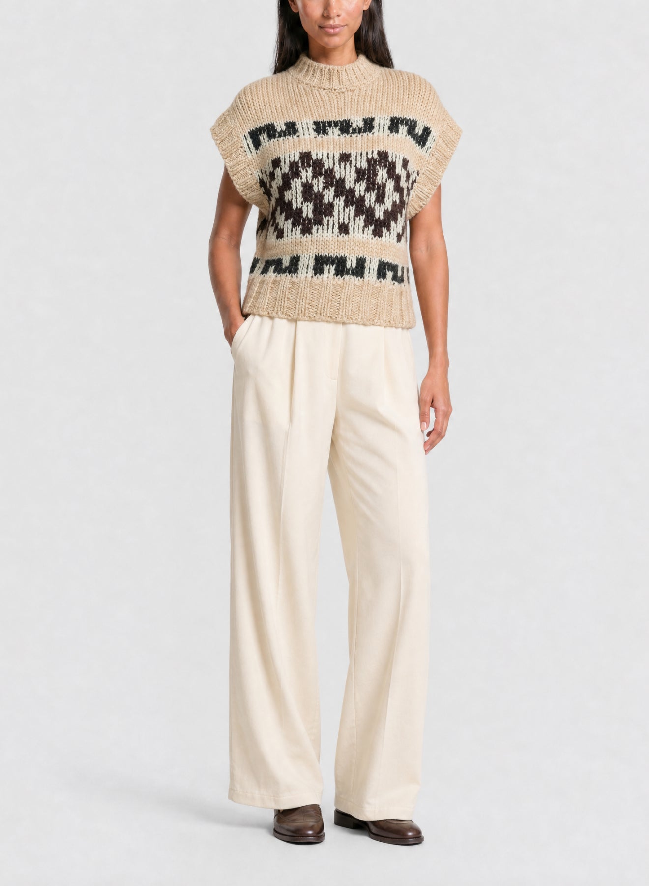 Gilet Attica en laine - Honey