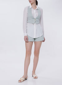 Gilet "Old peach" - Ice Lime