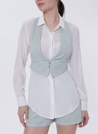 Gilet "Old peach" - Ice Lime