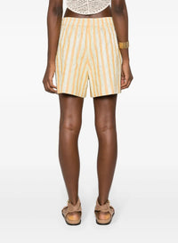 Linen blend shorts - Honey