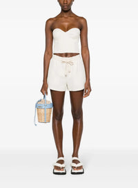 Bustier with sweetheart neckline - Ecru