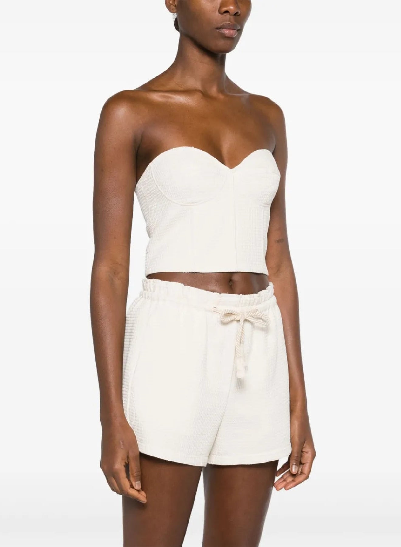 Bustier with sweetheart neckline - Ecru
