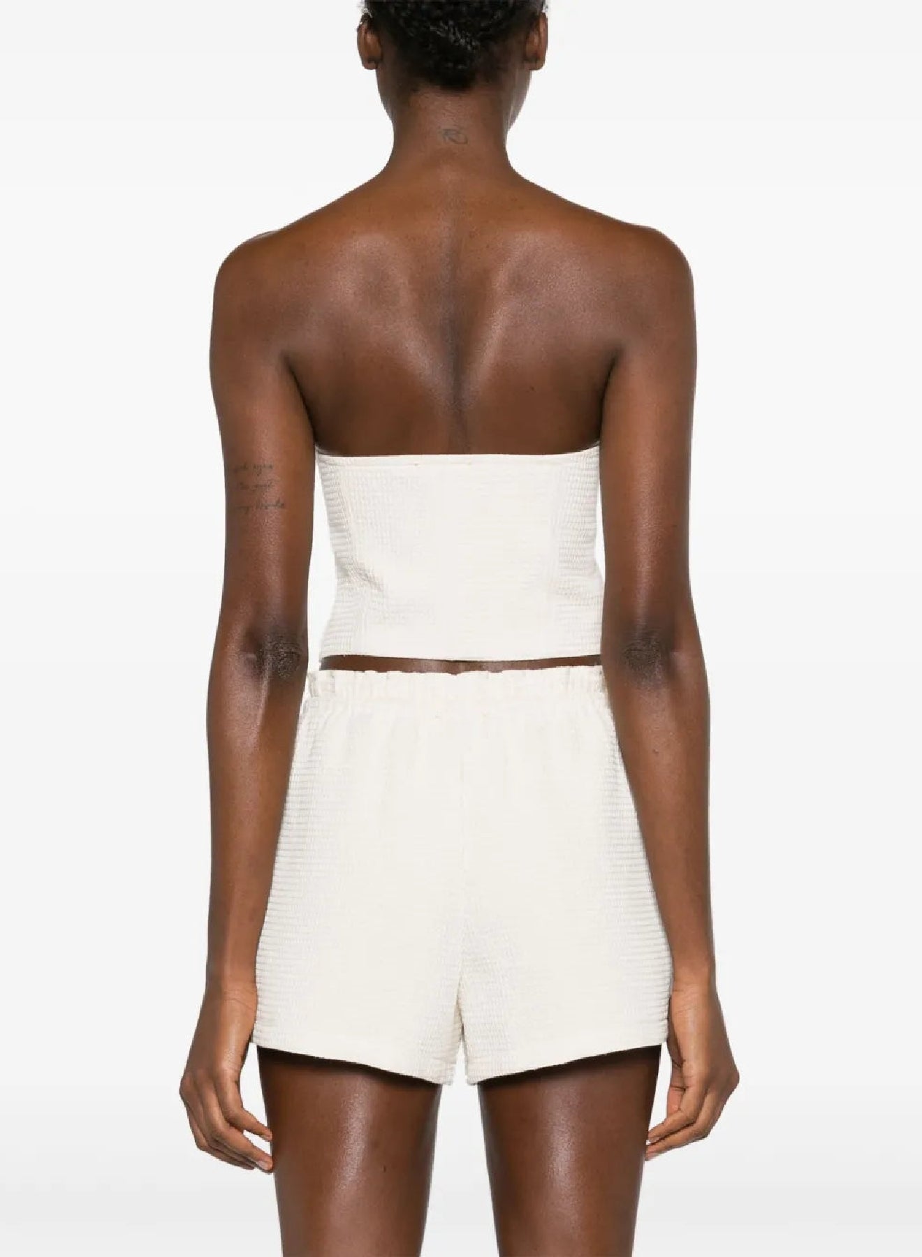 Bustier with sweetheart neckline - Ecru