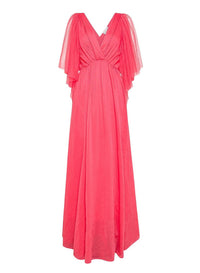 Silk blend maxi dress - Watermelon