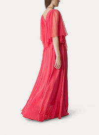 Silk blend maxi dress - Watermelon