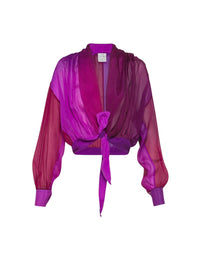 Shirt with silk gradient scarf - Cocktail