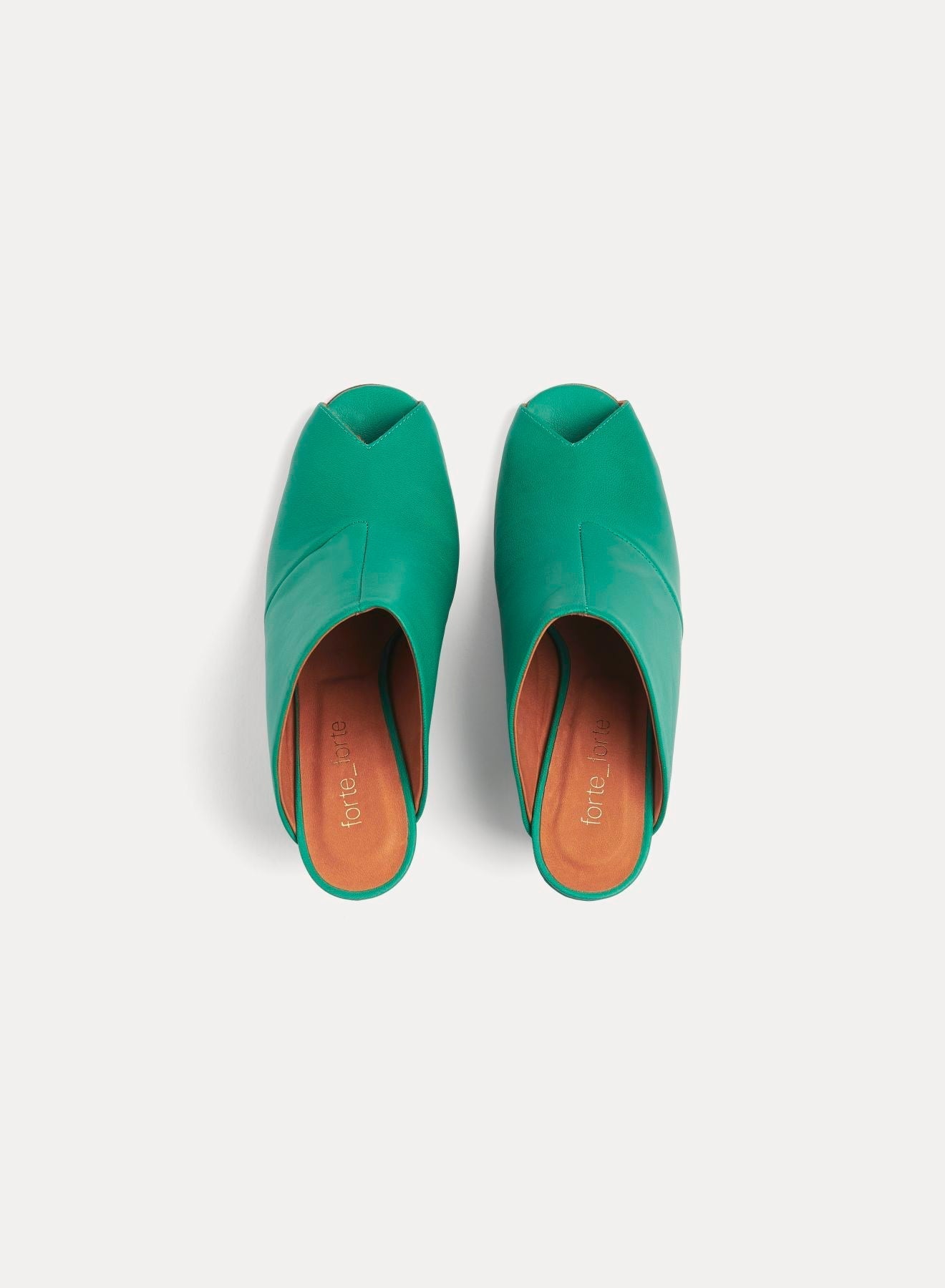 Mules avec semelle compensée 85 en cuir - Smeraldo