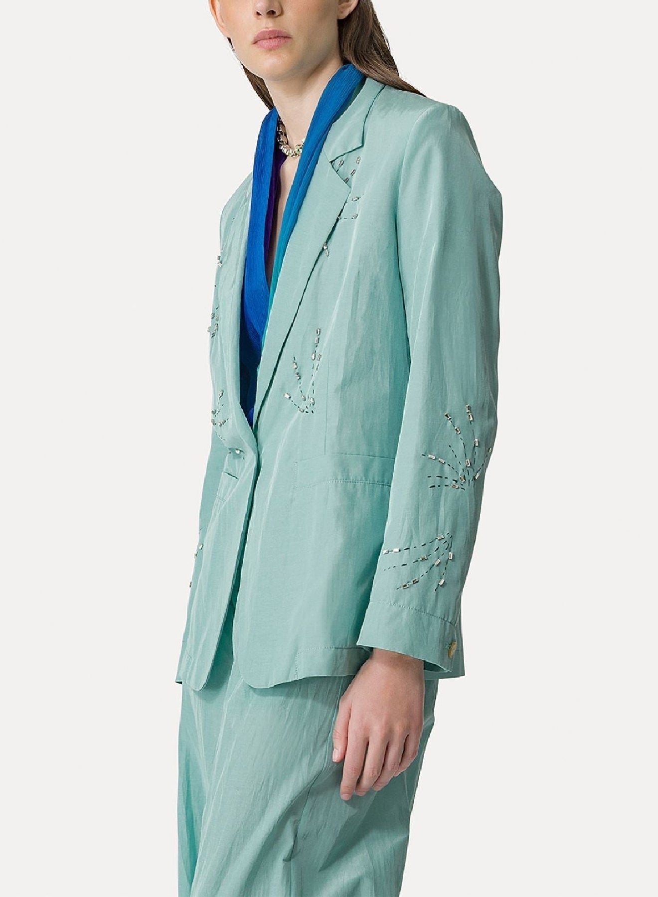 Veste boxy brodée - Aquatic