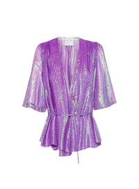 Silk double-breasted top - Cocktail