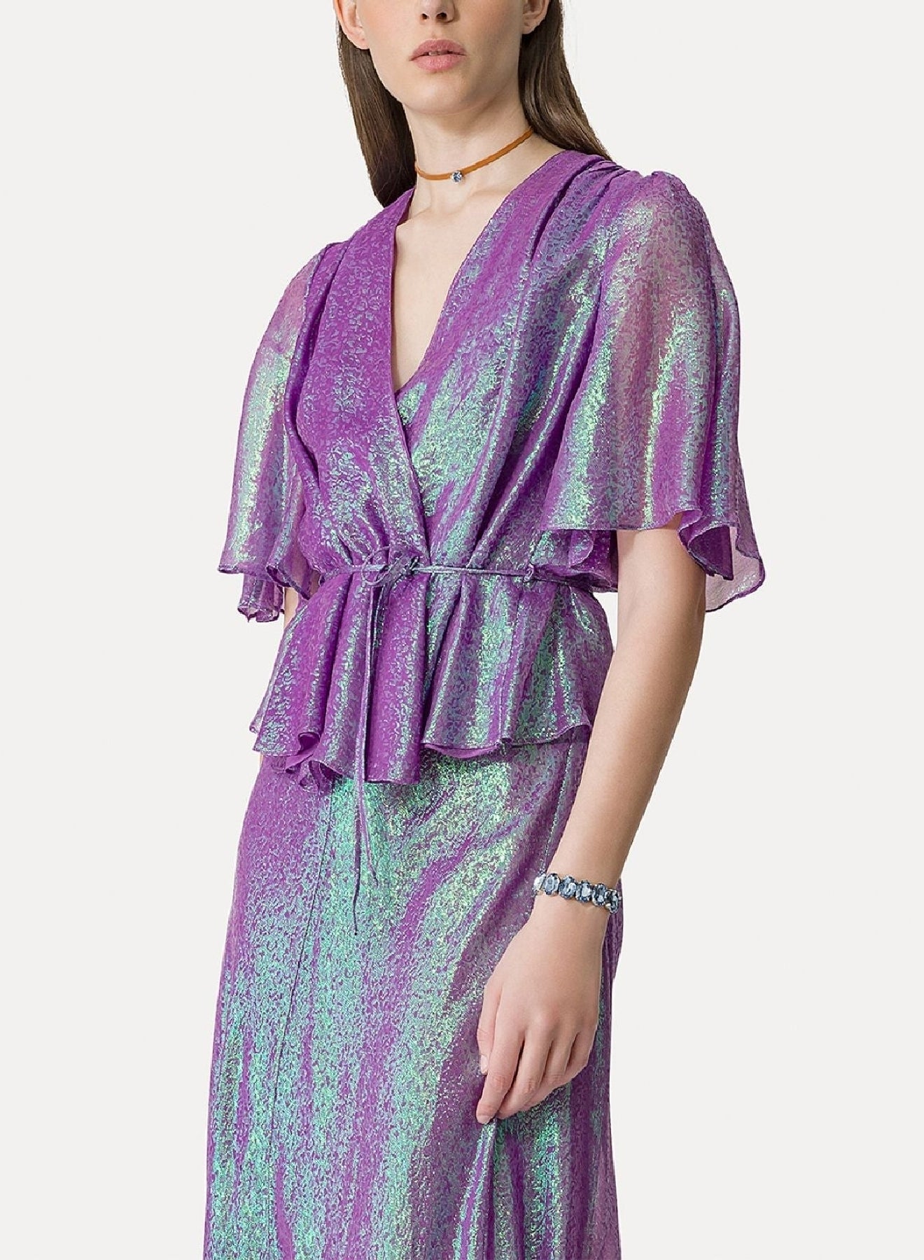 Silk double-breasted top - Cocktail