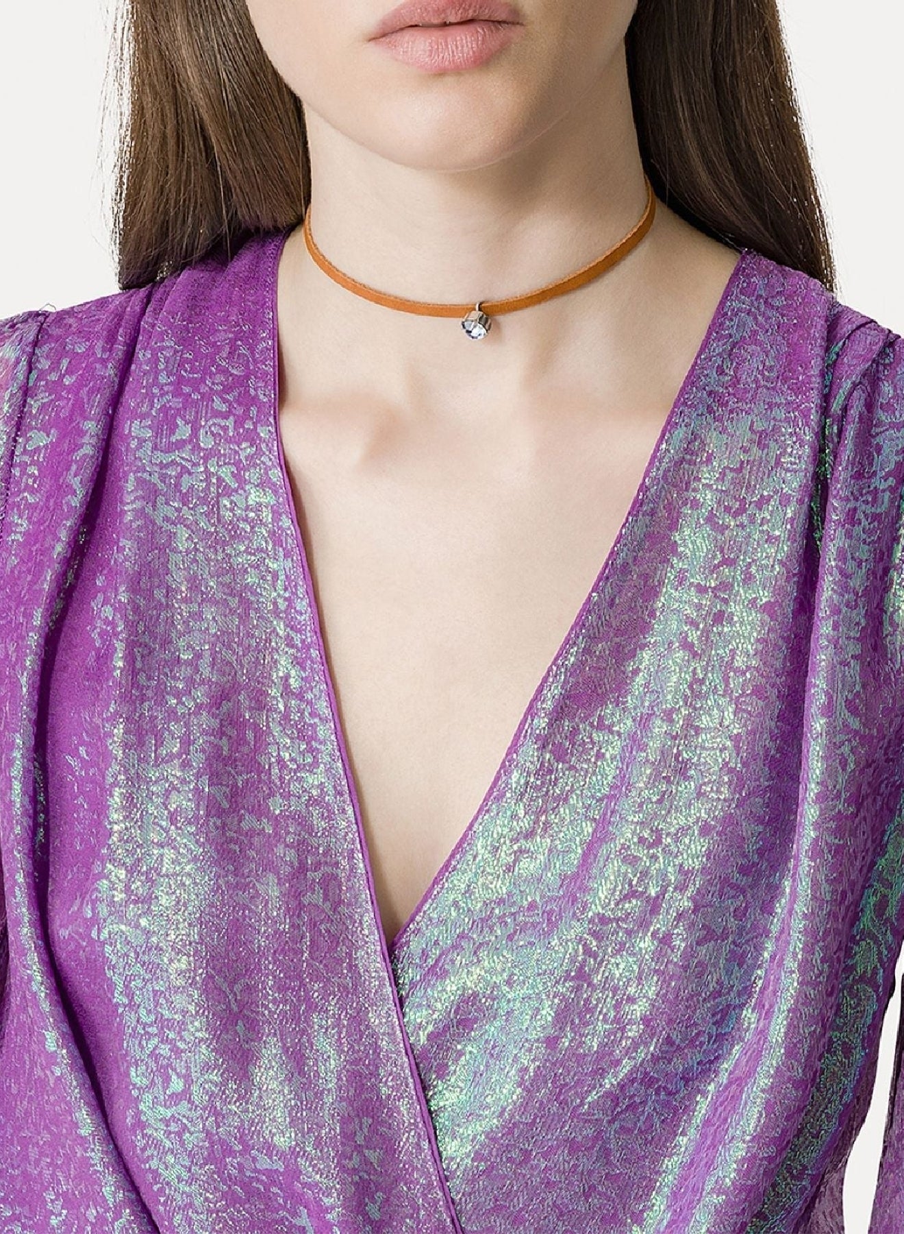 Silk double-breasted top - Cocktail