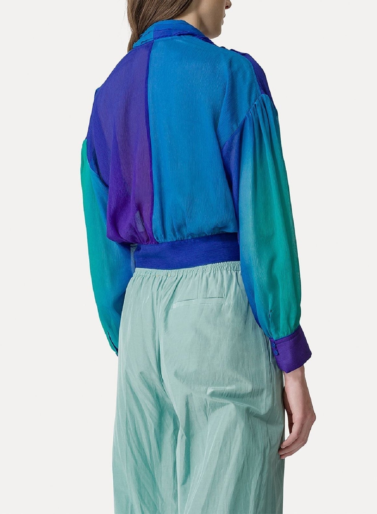 Shirt with silk gradient scarf - Cocktail