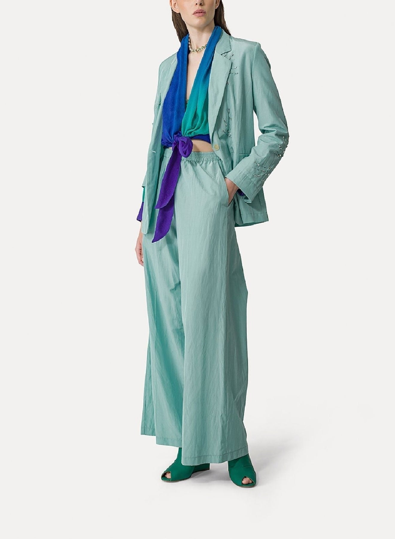 Shirt with silk gradient scarf - Cocktail