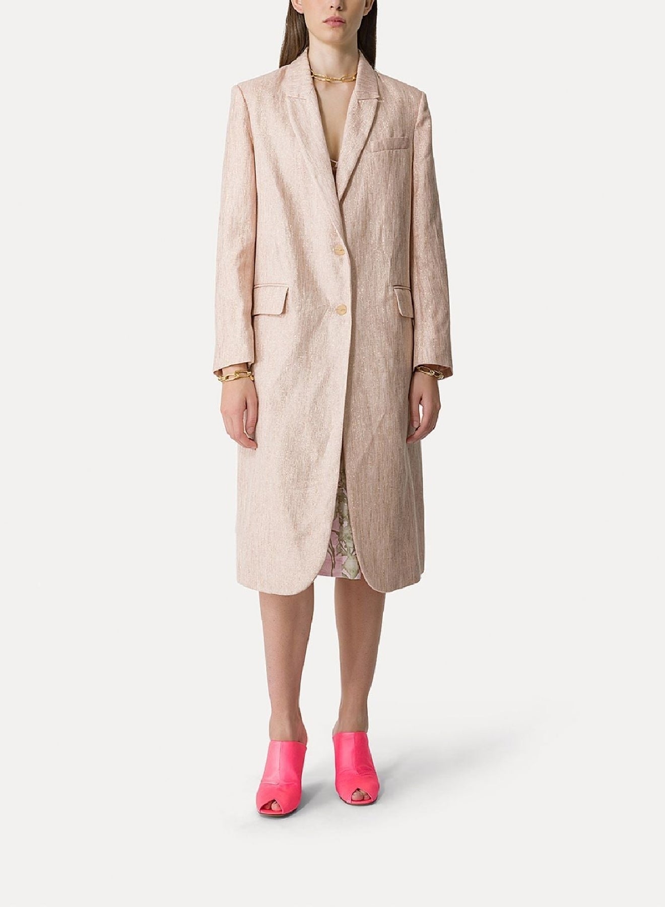 Manteau coupe droite en lin - Petalo